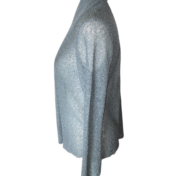 Windi River Gray Open Weave Draped Cardigan Size Small - Picture 6 of 16